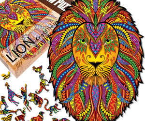 Indian Lion Wooden Jigsaw Puzzle