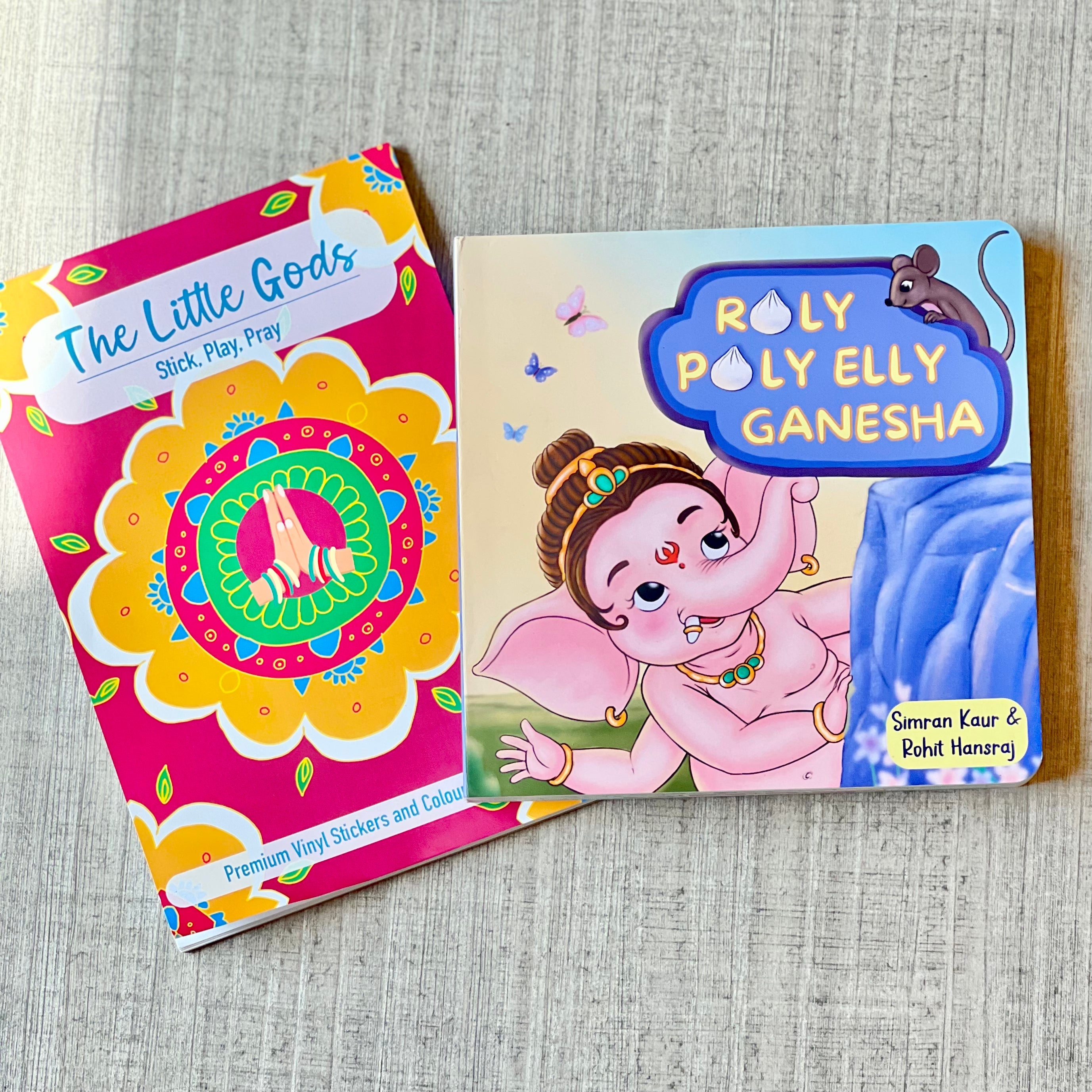 Little God Combo - Roly Poly Elly Ganesha: The Little God Story Book + The Little Gods Sticker Booklet
