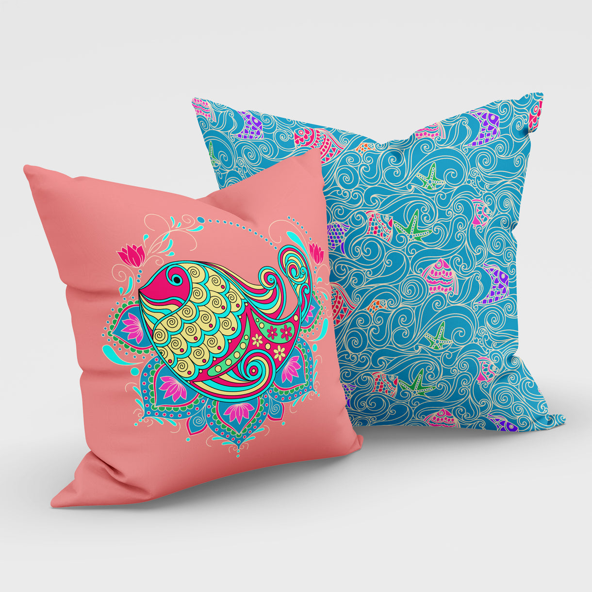 Meen Sagar Fish Cushion Cover Set