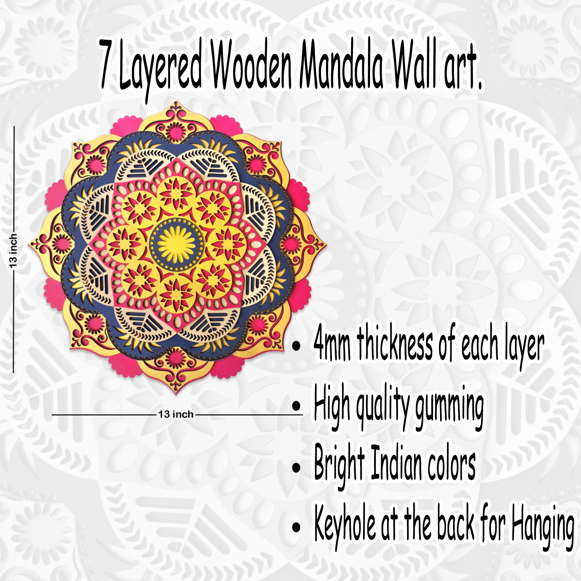 Multi Layered Mandala Wall Art
