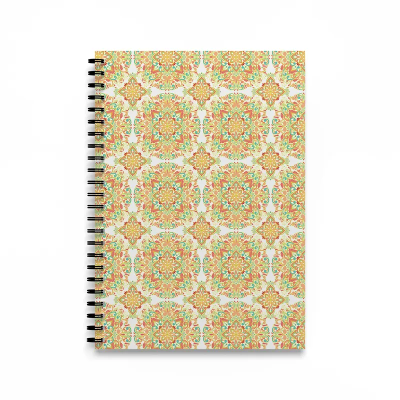 Golden Swirls Spiral Notebook