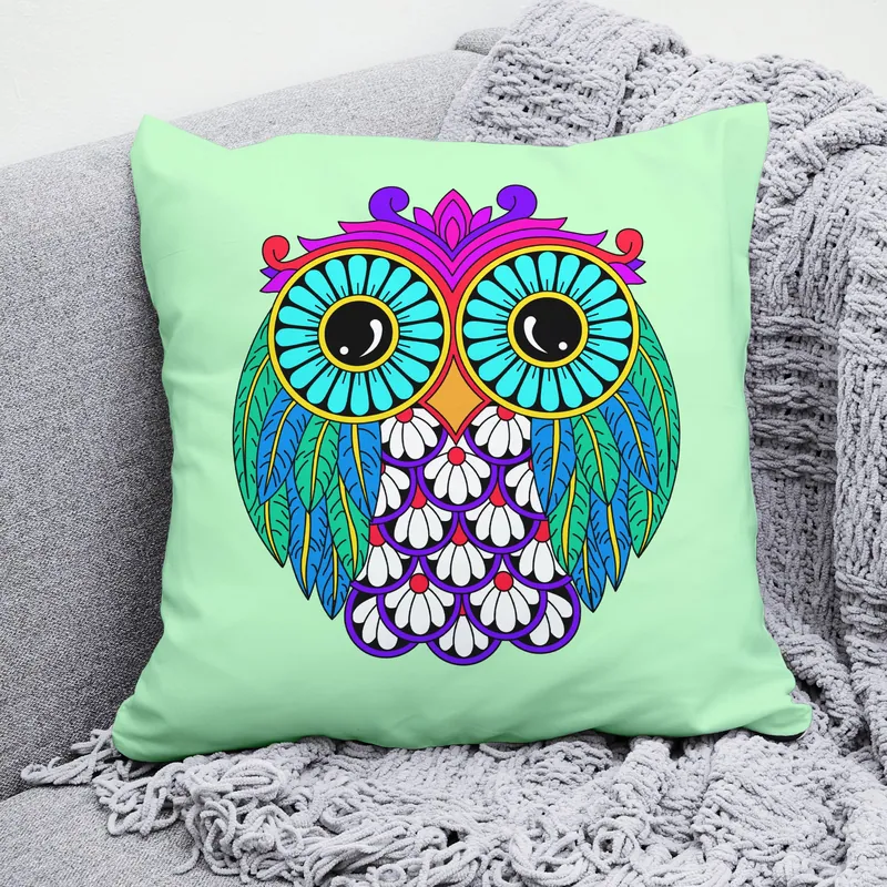 Owl Gaze Cushion Cover