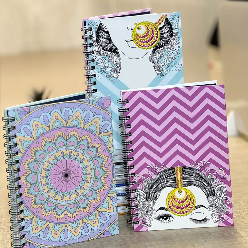 Indian Nari Spiral Notebooks - Pack of 3