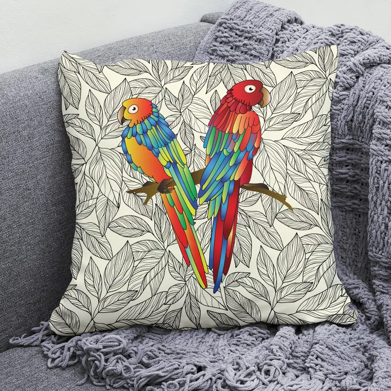 Parrot Whisper Cushion Cover