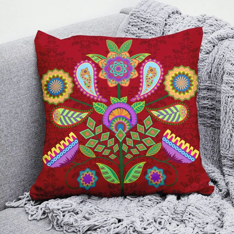 Red Raga Luxe Cushion Cover
