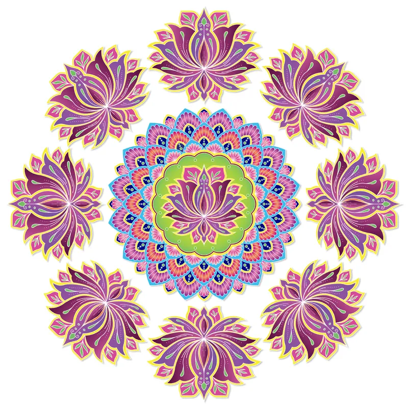 Self Adhesive Wall Decal | Lotus Mandala
